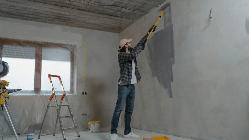 L'amélioration des murs est importante pour rénover un vieil appartement.